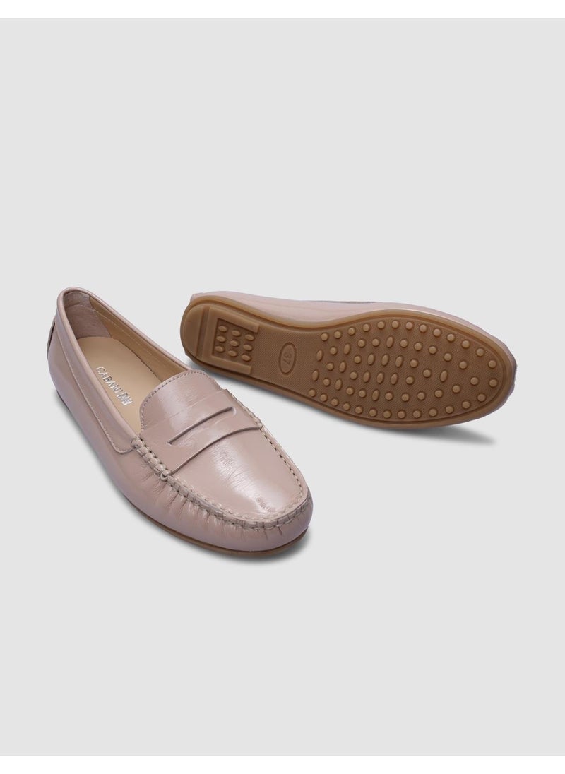 100% Genuine Leather Powder Patent Leather Women's Loafer