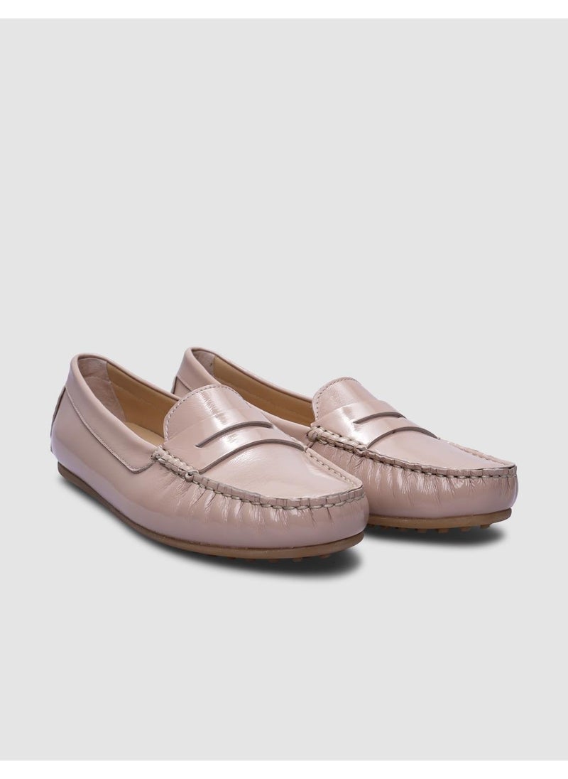 100% Genuine Leather Powder Patent Leather Women's Loafer