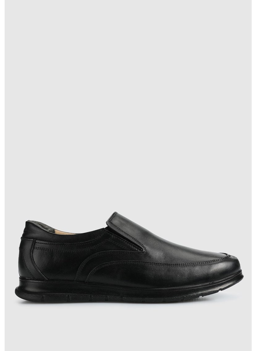 Black Leather Men's Shoes
