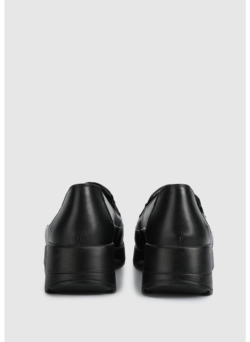 Black Leather Women's Shoes