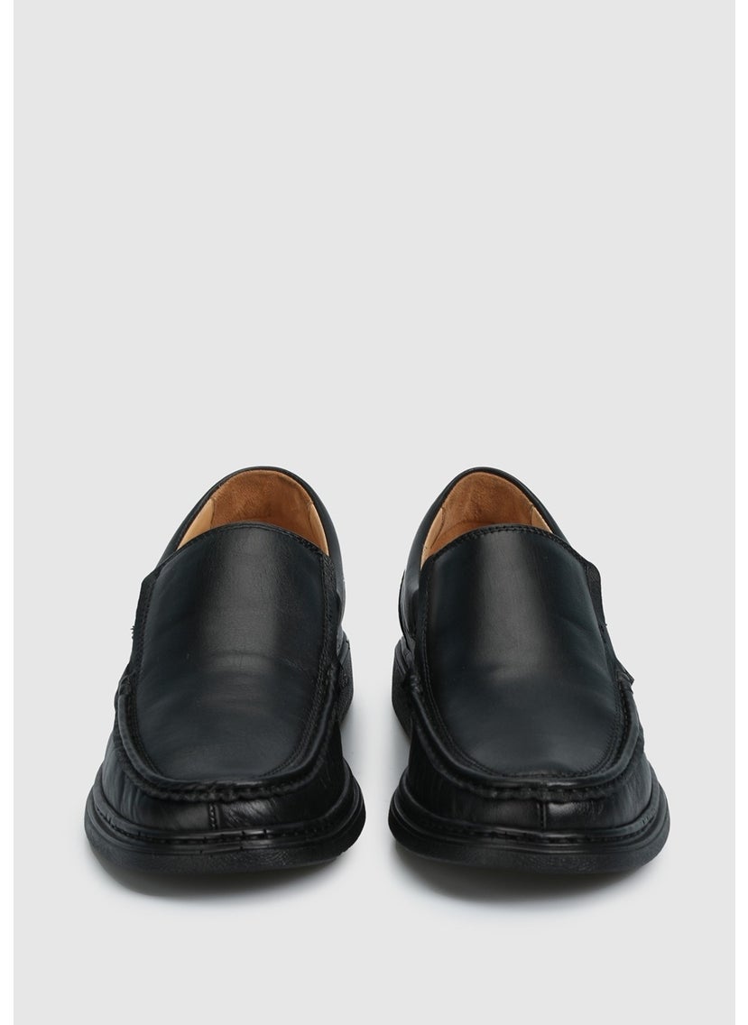 Black Leather Men's Shoes