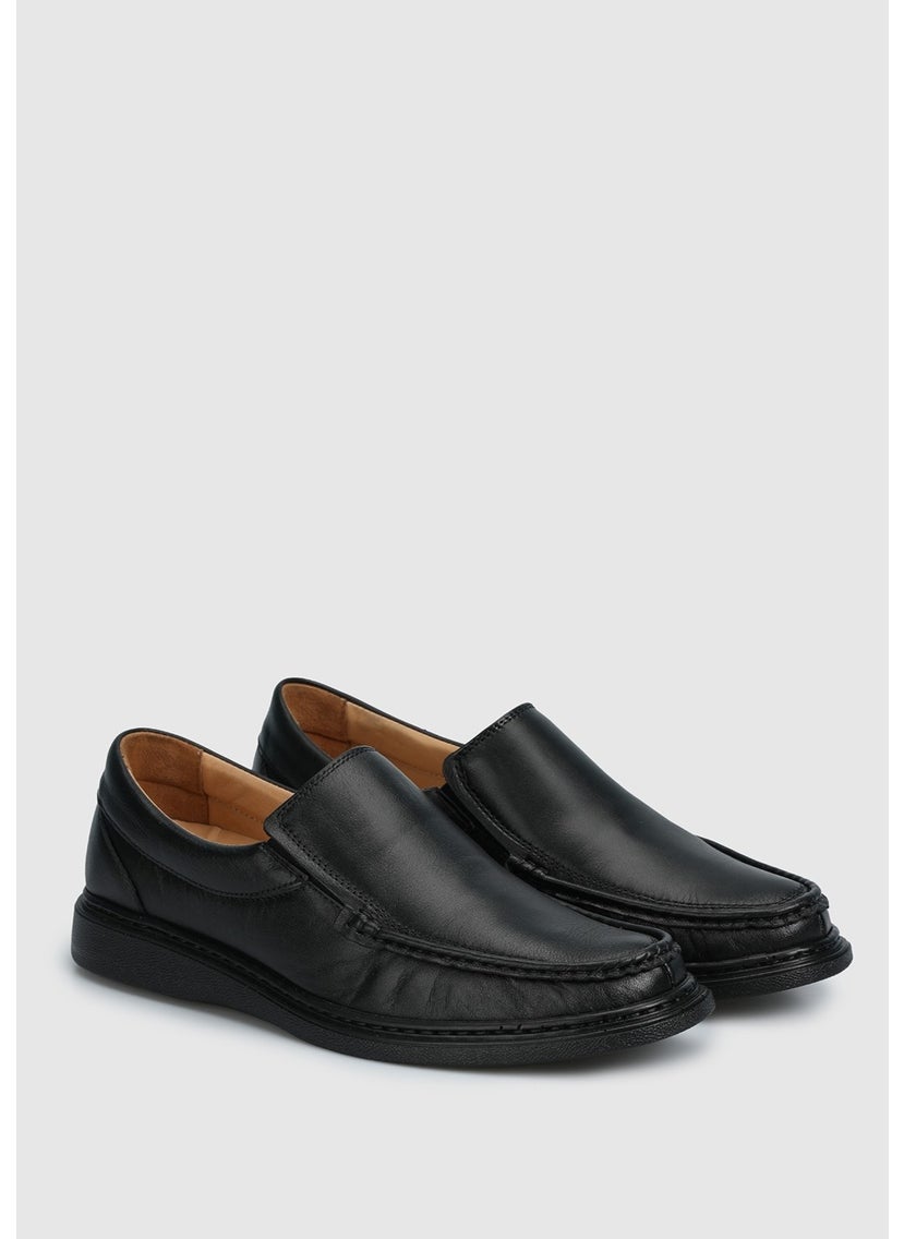 Black Leather Men's Shoes