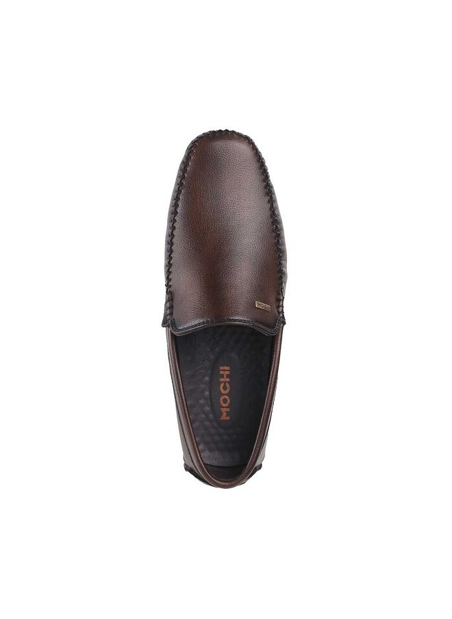Mochi Mens Leather Brown Loafers (Size (9 UK (43 EU))