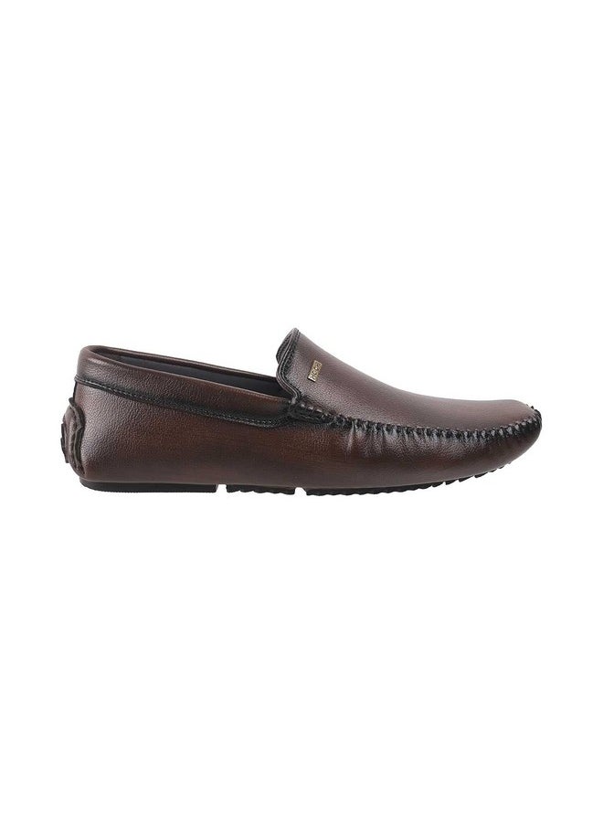Mochi Mens Leather Brown Loafers (Size (9 UK (43 EU))