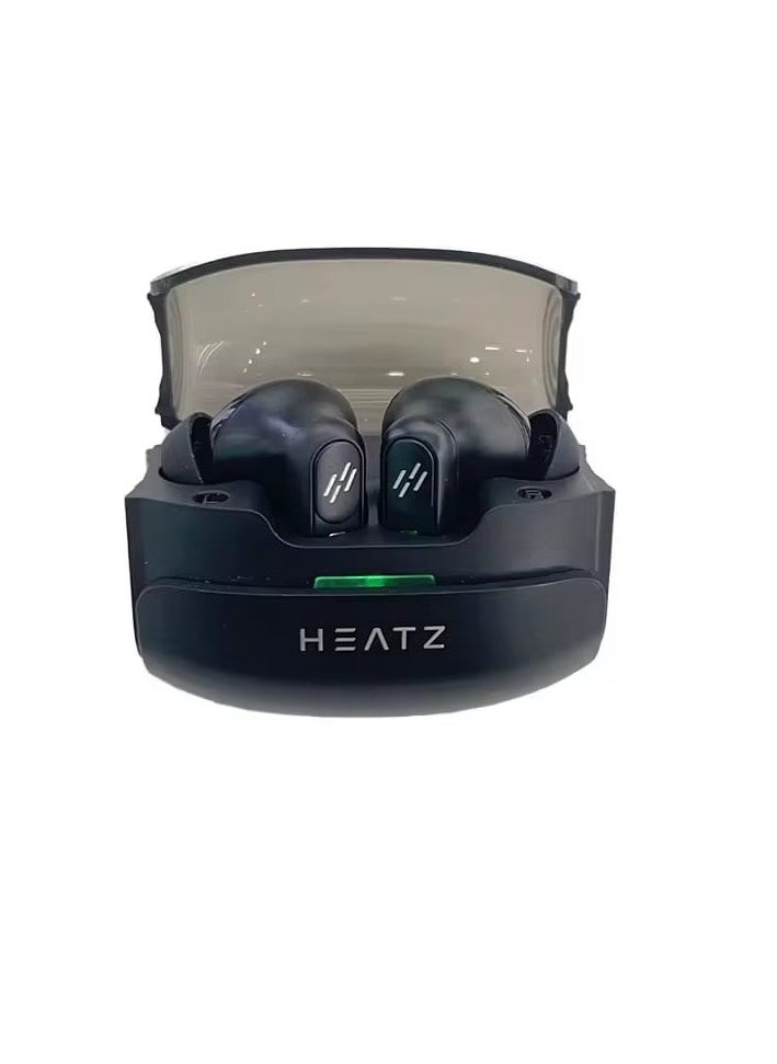 Heatz HB1 Wireless Earbuds, HiFi Stereo Sound, 18 Hours Playtime, Bluetooth 5.3, Touch Control, ENC, Lightweight Earbuds, Bluetooth Headset, All Day Wear, Black