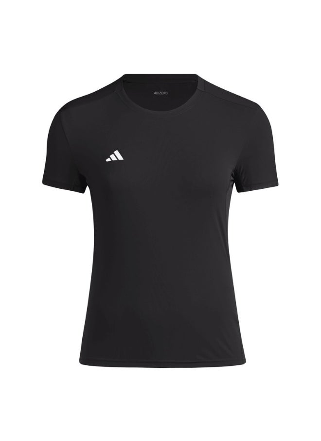 Adidas Adizero E Tee Black Running T-Shirts For Women 2Xs