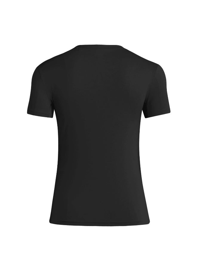 Adidas Adizero E Tee Black Running T-Shirts For Women 2Xs