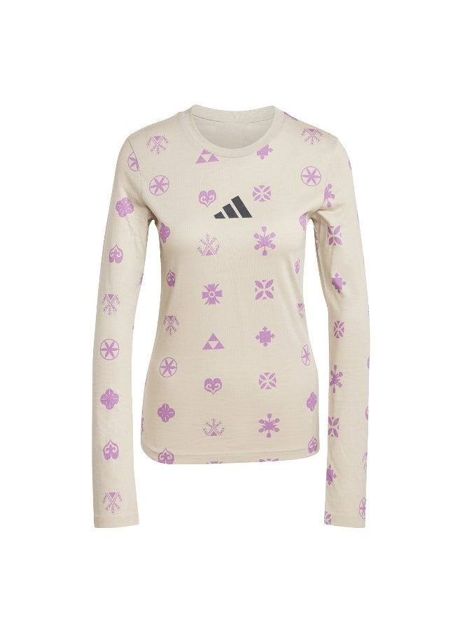 Adidas W Ksa Tee Beige Training T-Shirts For Women Xs