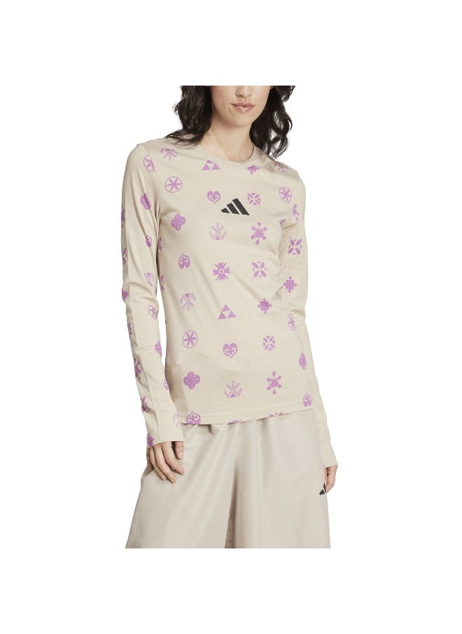 Adidas W Ksa Tee Beige Training T-Shirts For Women Xs