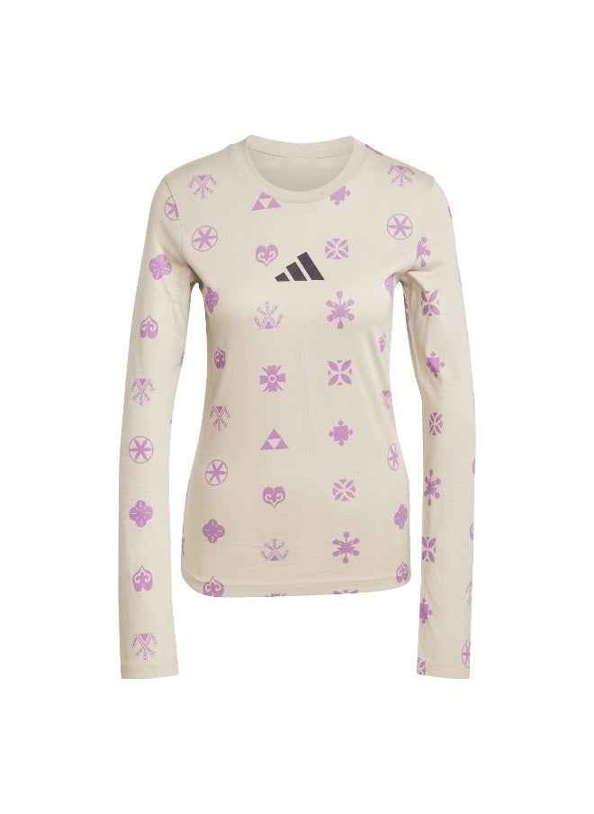 Adidas W Ksa Tee Beige Training T-Shirts For Women Xs