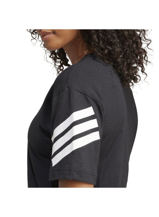 Adidas W Fi 3S Tee Black Training T-Shirts For Women 2Xs