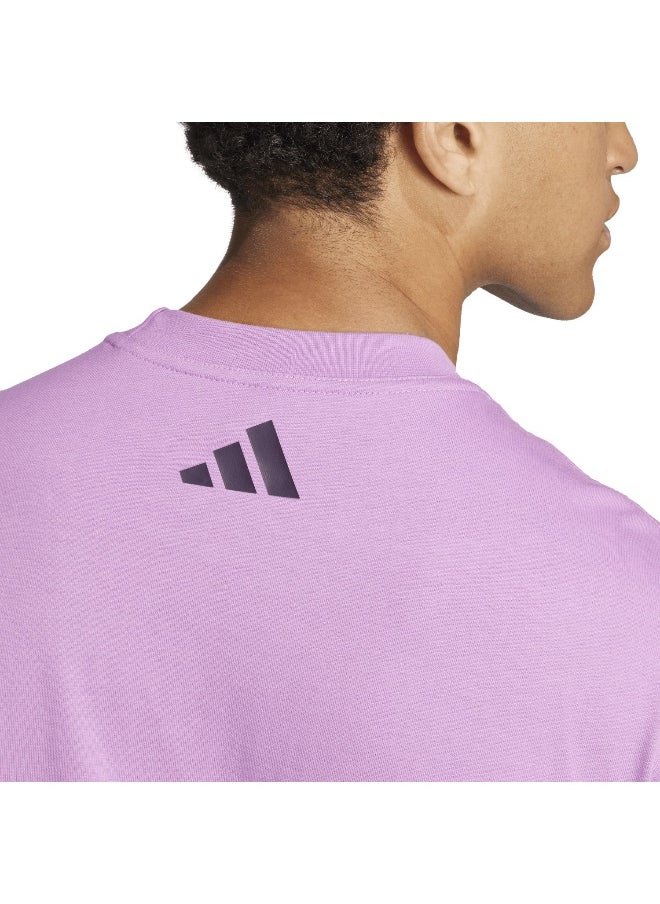 Adidas U Ksa Tee Purple Training T-Shirts For Unisex Xs