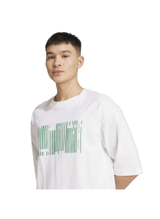 Adidas U Hot Gfx T White Training T-Shirts For Unisex Xs