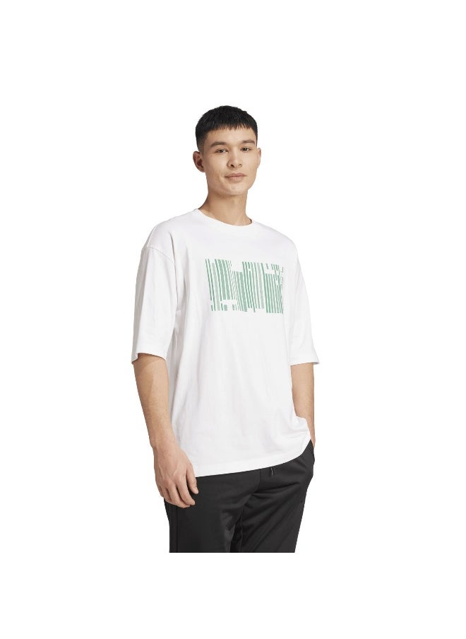 Adidas U Hot Gfx T White Training T-Shirts For Unisex Xs