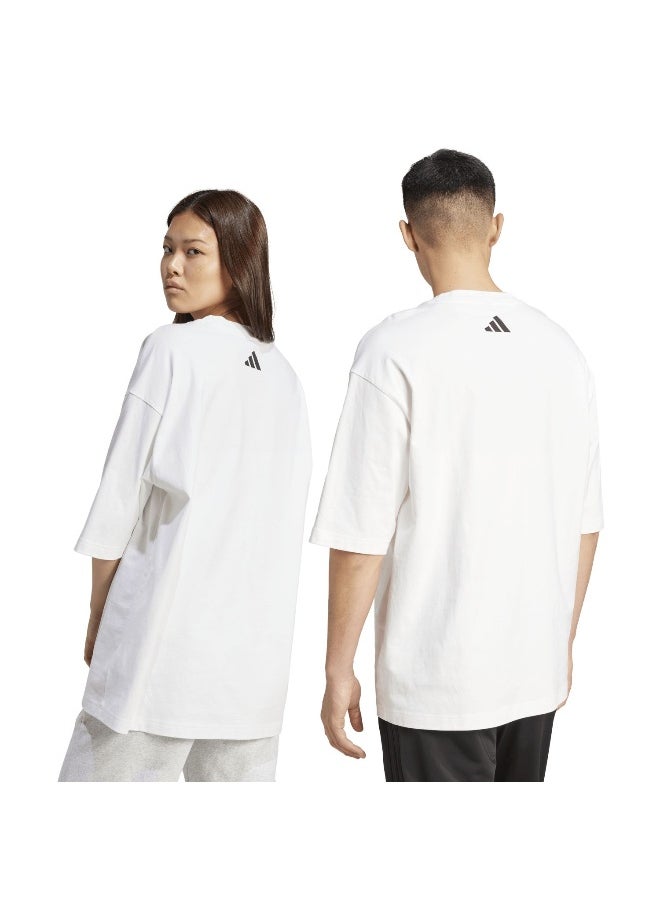 Adidas U Hot Gfx T White Training T-Shirts For Unisex Xs
