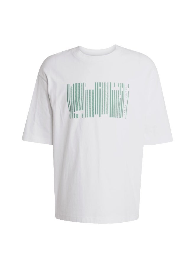 Adidas U Hot Gfx T White Training T-Shirts For Unisex Xs