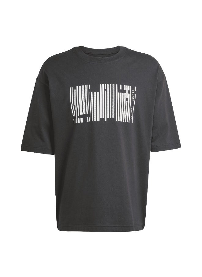 Adidas U Hot Gfx T Black Training T-Shirts For Unisex Xs