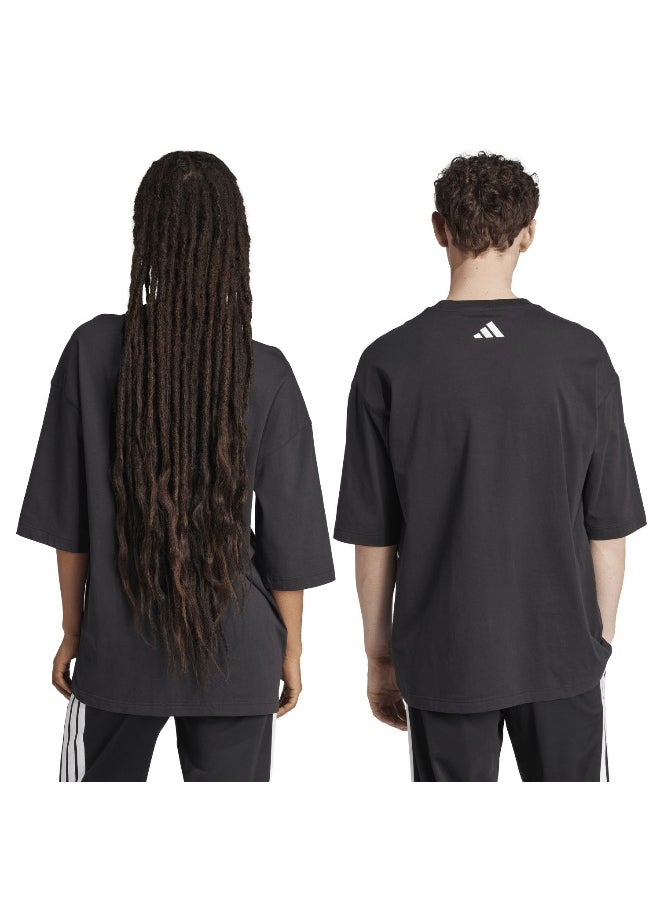 Adidas U Hot Gfx T Black Training T-Shirts For Unisex Xs