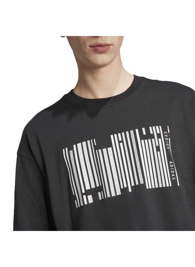 Adidas U Hot Gfx T Black Training T-Shirts For Unisex Xs