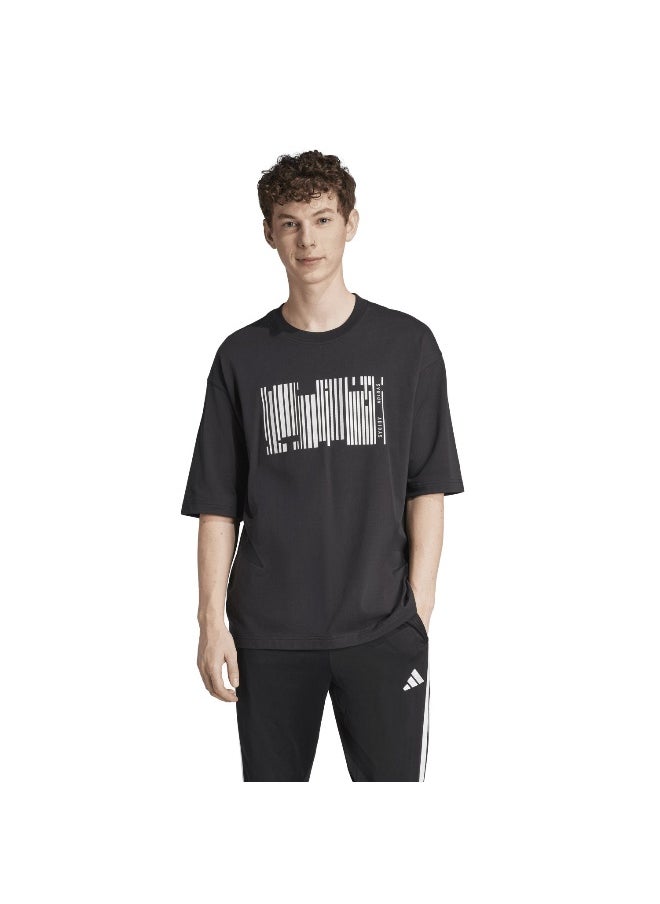 Adidas U Hot Gfx T Black Training T-Shirts For Unisex Xs