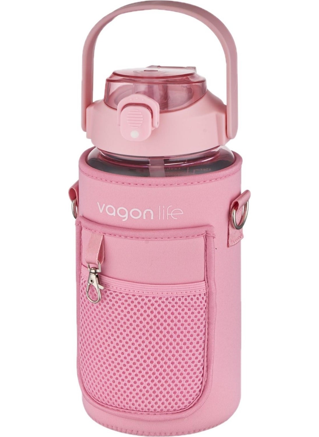 Covered ((Phone Stand)) 1500 ml Water Flask with/without Pipette with Carrying Strap
