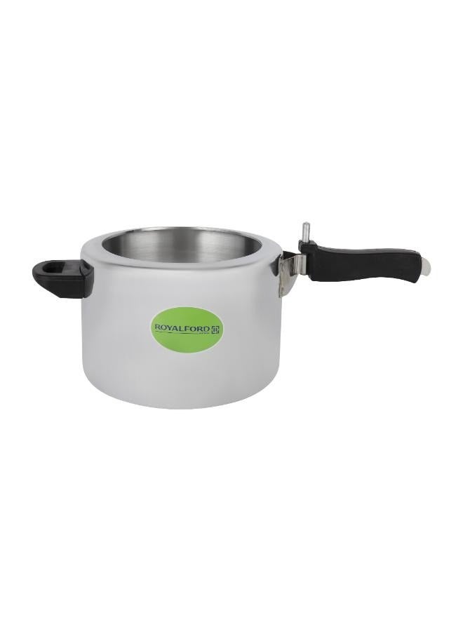 Royalford 5 liter and 3 liters Aluminum Pressure Cooker Combo| Durable Construction with Firm and Comfortable Handles/ Non-Induction SILVER 3 Litter and5 Littercm