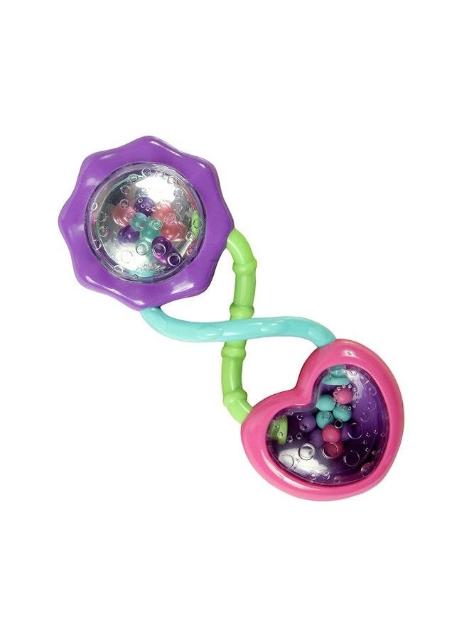 Rattle and Shake Barbell Toy - Pretty in Pink, Ages 3 Months +