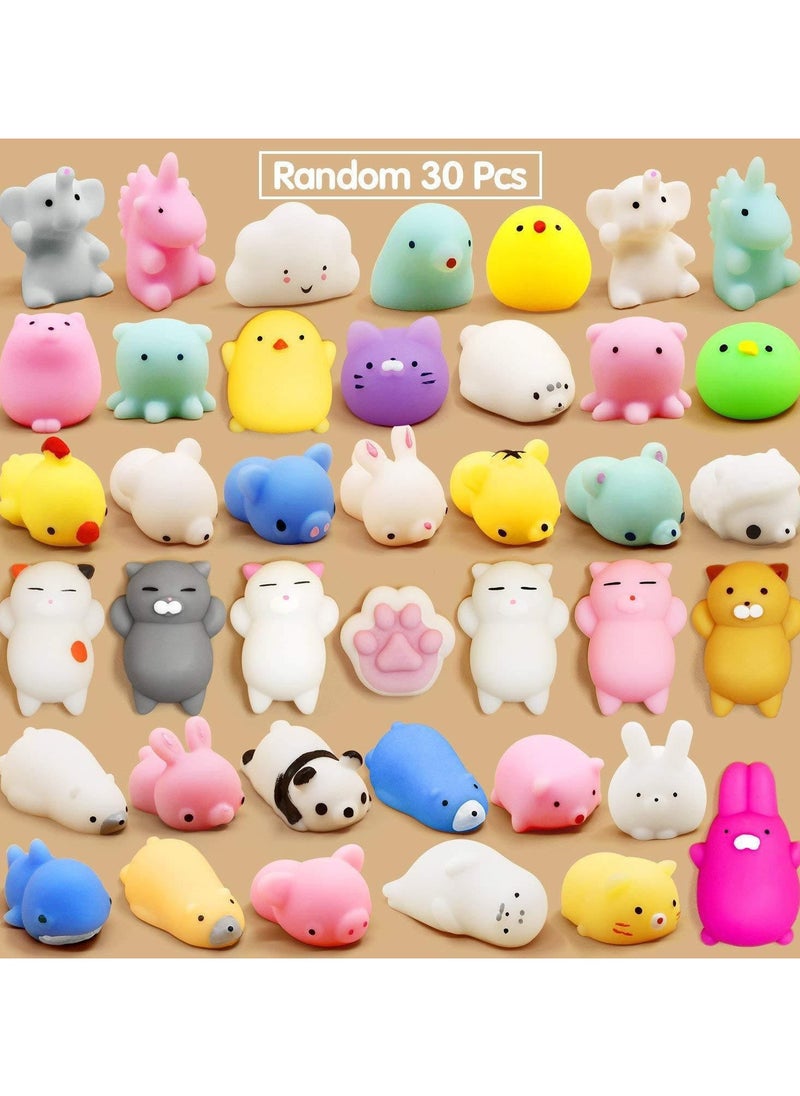 30 cute animal mini soft squeeze toys (this toy is not edible. Please play with children under the guidance of parents)