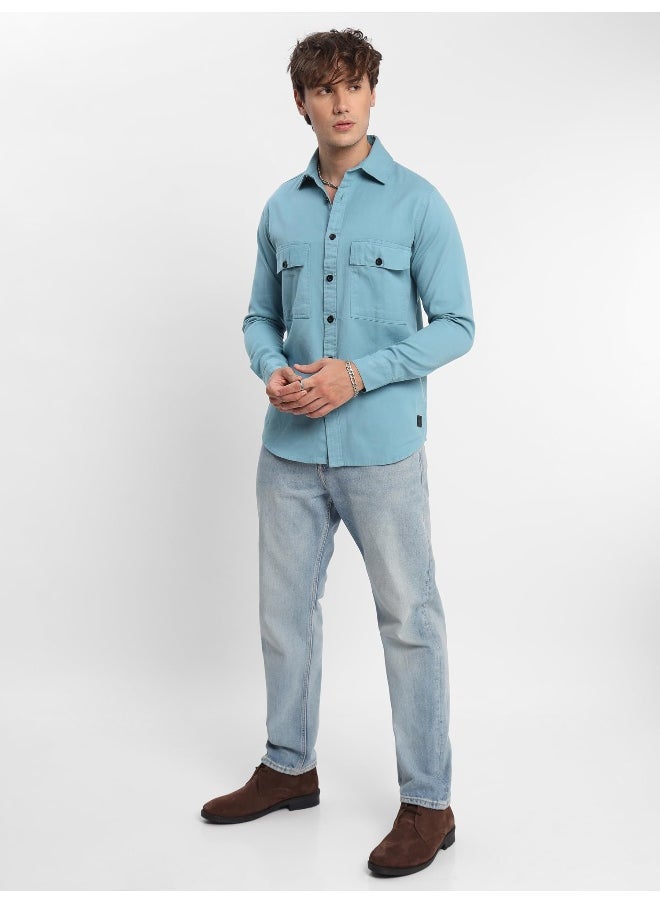 Pale Turquoise Urban Shirt for Men