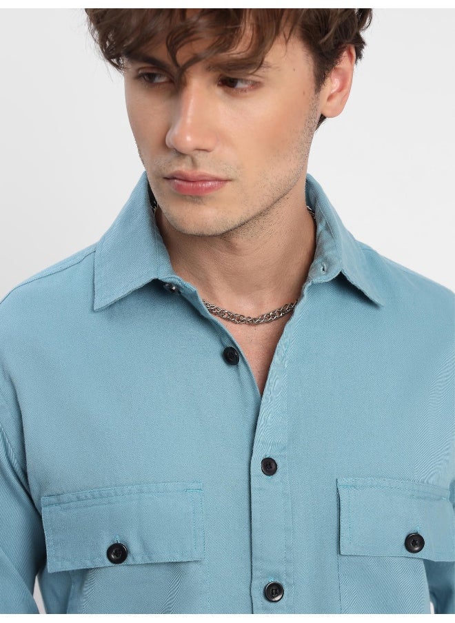 Pale Turquoise Urban Shirt for Men