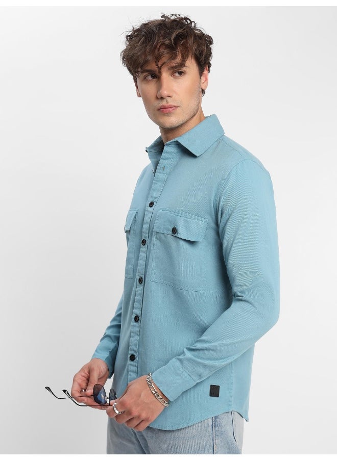 Pale Turquoise Urban Shirt for Men