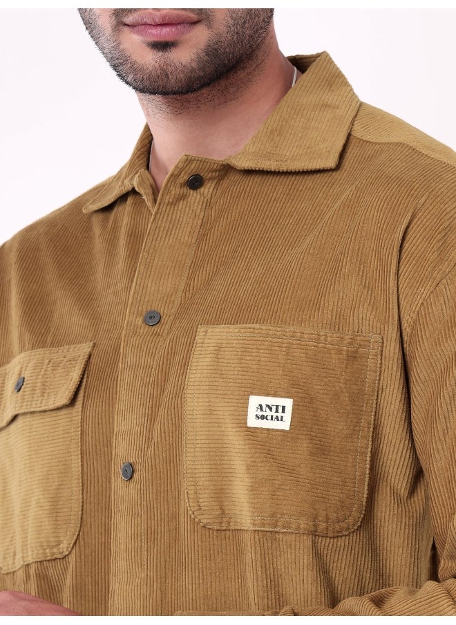 Golden Brown  Shacket for Men