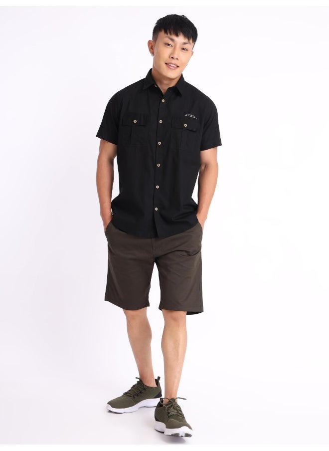 Black Oxford Shirt for Men