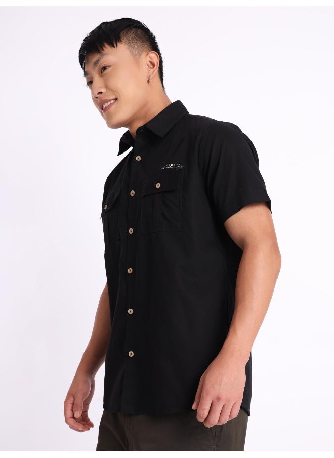 Black Oxford Shirt for Men