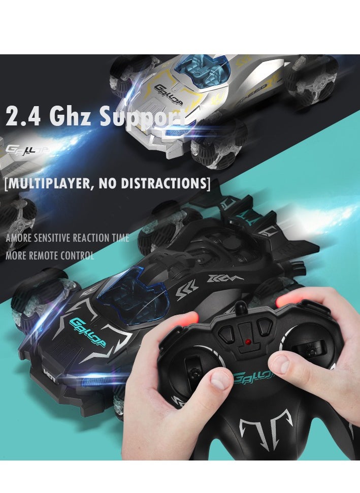 Remote Control Car,Drift High Speed Off Road RC Stunt Truck,4WD RC Car with 360° Rotating,2.4Ghz RC Crawler with Light & Sound Spray,Birthday Gift for 6 7 8 9 10 11 Year olds Kids Boys Girls
