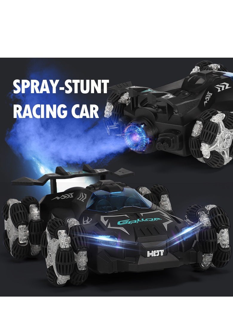 Remote Control Car,Drift High Speed Off Road RC Stunt Truck,4WD RC Car with 360° Rotating,2.4Ghz RC Crawler with Light & Sound Spray,Birthday Gift for 6 7 8 9 10 11 Year olds Kids Boys Girls