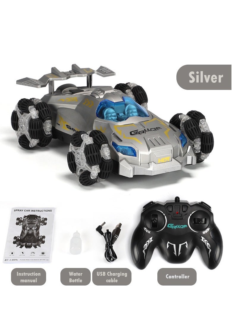 Remote Control Car,Drift High Speed Off Road RC Stunt Truck,4WD RC Car with 360° Rotating,2.4Ghz RC Crawler with Light & Sound Spray,Birthday Gift for 6 7 8 9 10 11 Year olds Kids Boys Girls
