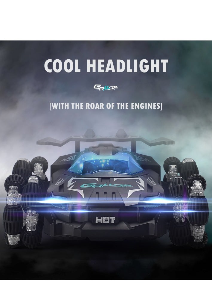 Remote Control Car,Drift High Speed Off Road RC Stunt Truck,4WD RC Car with 360° Rotating,2.4Ghz RC Crawler with Light & Sound Spray,Birthday Gift for 6 7 8 9 10 11 Year olds Kids Boys Girls