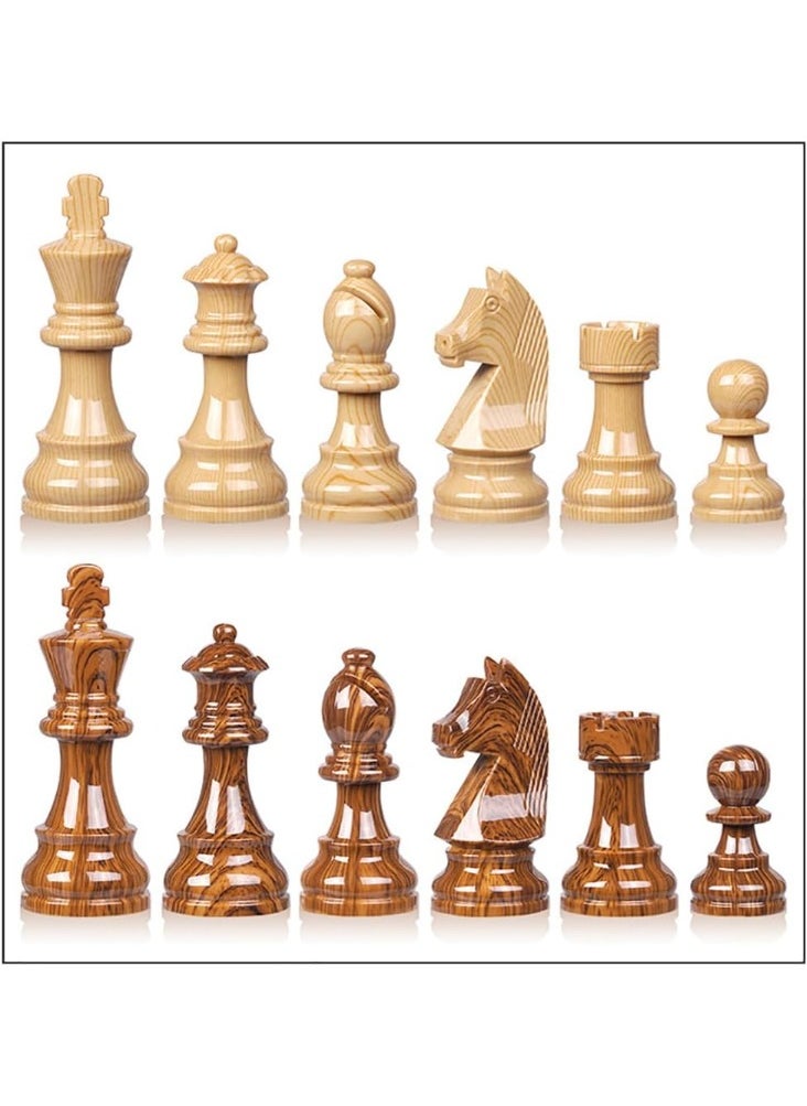 Wooden Chess Board Game Set with Storage Drawers, Premium Traditional Educational Toy for Adults & Kids Gift (Size, 45x45cm) Black/Brown