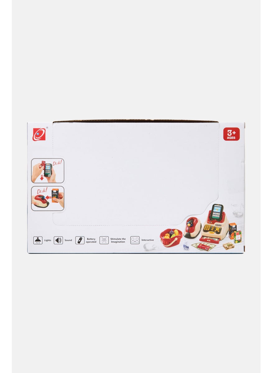 Home Supermarket Cashier Toys, Red Combo