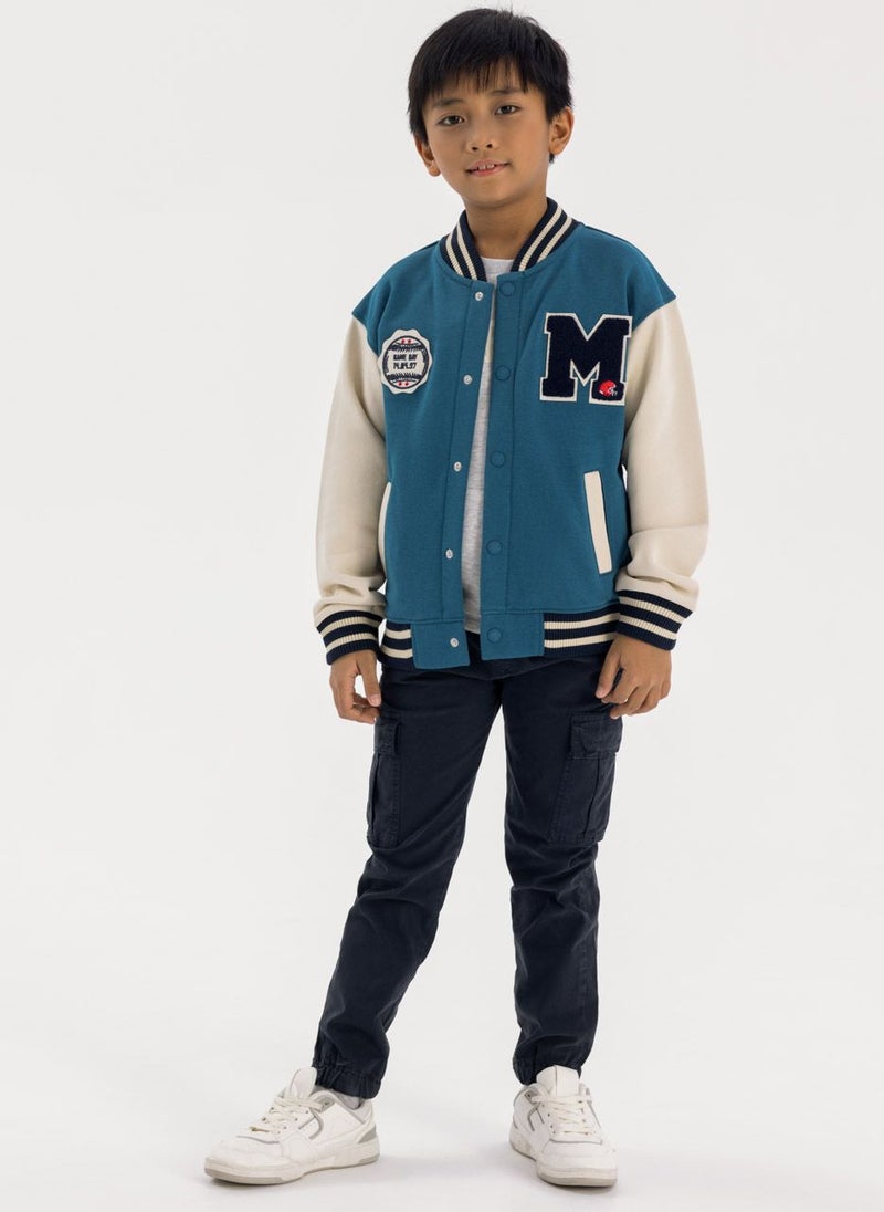 Kids Boys Cotton Baseball Jacket