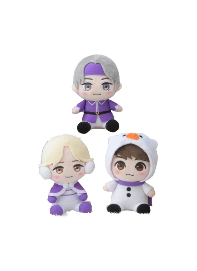 Tinytan BTS Purple Holidays Mp Sit-Down Plush Jimin & V & Jung Kook (1 Random)