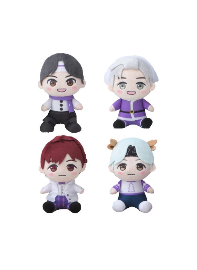 Tinytan BTS Purple Holidays Sit-Down Plush Rm & Jin & Suga & J-Hope  (1 Random)