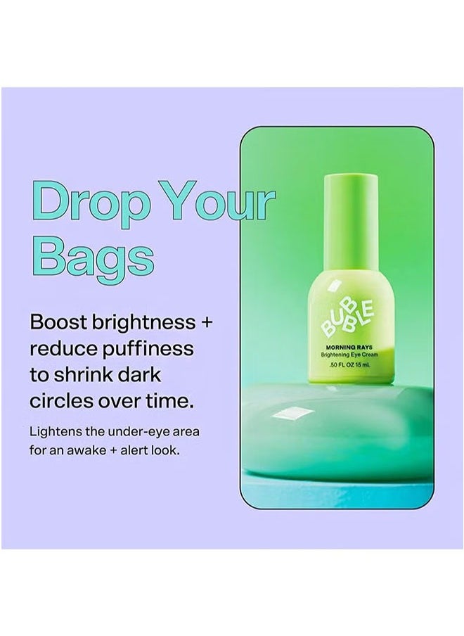 Morning Rays Brightening Eye Cream 15ml, Vitamin C Moisturizer Cream Balancing Gel Cleanser
