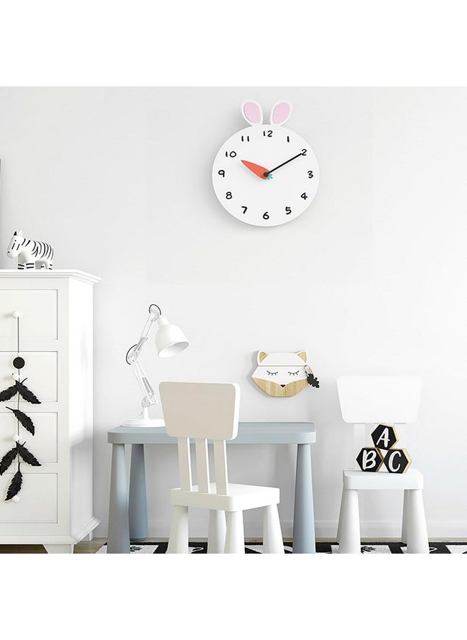 Stephanie Imports Modern Minimalist Silent Wall Clock Funny Animal Collection (Rabbit)