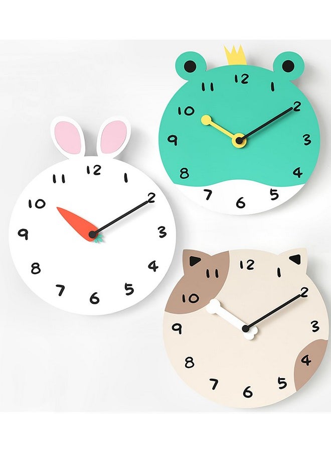 Stephanie Imports Modern Minimalist Silent Wall Clock Funny Animal Collection (Rabbit)