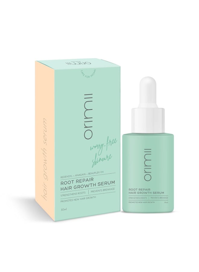Root Repair Hair Growth Serum with Redensyl | Promotes Hair Growth, Prevents Breakage | Lightweight, Non-Sticky & Non-Greasy | Pregnancy Safe & Loved by Moms – 30ml