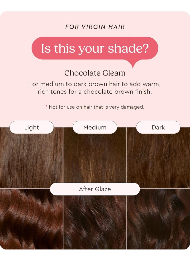 Super Gloss Colour Conditioning Gloss Chocolate Gleam for Natural Medium to Dark Brown Hair Rinse Out Semi Permanent Hair Gloss that Enhances Colour and Boosts Shine and Hydration