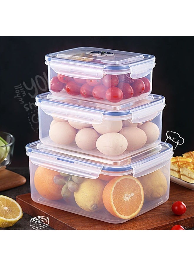 Special Fresh-keeping Box For Refrigerator Suit Microwave Heating Lunch Box Plastic Box Rectangular Food Lunch Box Plastic-Specifications:Round 4220ml Large Sealed Box