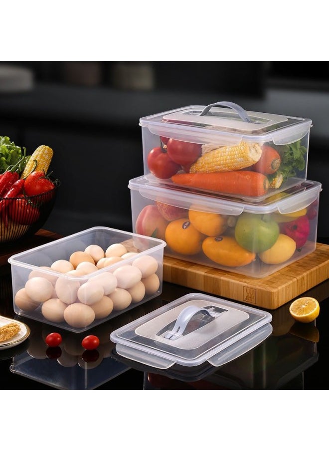 Special Fresh-keeping Box For Refrigerator Suit Microwave Heating Lunch Box Plastic Box Rectangular Food Lunch Box Plastic-Specifications:Round 4220ml Large Sealed Box
